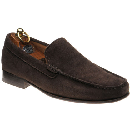 Product image for Herring Pisa II mens hybrid-soled loafers in brown suede