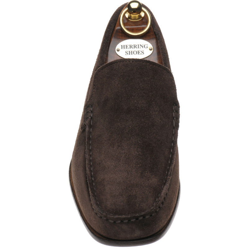 Product image for Herring Pisa II mens hybrid-soled loafers in brown suede