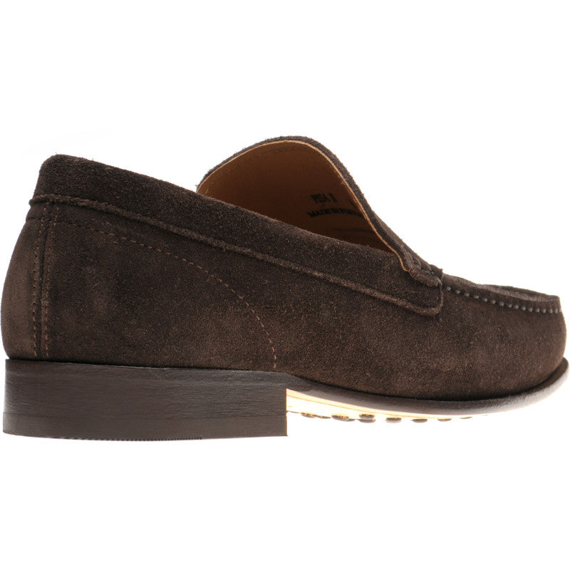 Product image for Herring Pisa II mens hybrid-soled loafers in brown suede