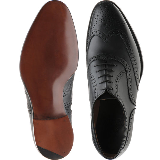 Product image for Herring Regent mens brogues in black calf