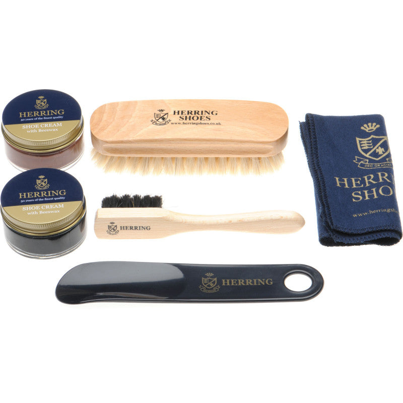 Product image for Herring Rhinefield Shoe Care Kit in chestnut calf