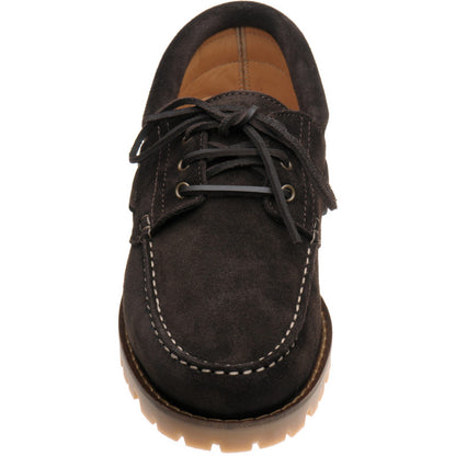 Product image for Herring Rock mens rubber-soled deck shoes in brown suede