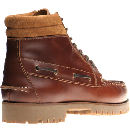 Product image for Herring Rockall mens rubber-soled boots in chestnut