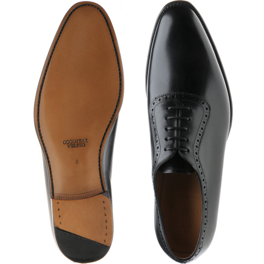 Product image for Herring Ruskin mens Oxfords in black calf