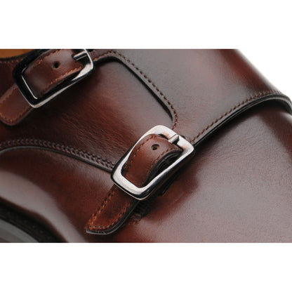 Product image for Herring Shakespeare R mens rubber-soled double monk shoes in rosewood calf (second)