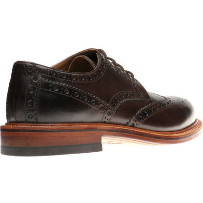 Product image for Herring Sheffield mens brogues in dark brown calf