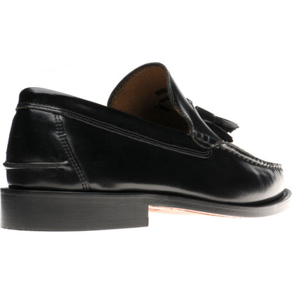 Product image for Herring Sienna II mens hybrid-soled tasselled loafers in black polished