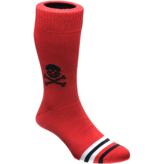 Product image for Herring Skull Sock in red black skull