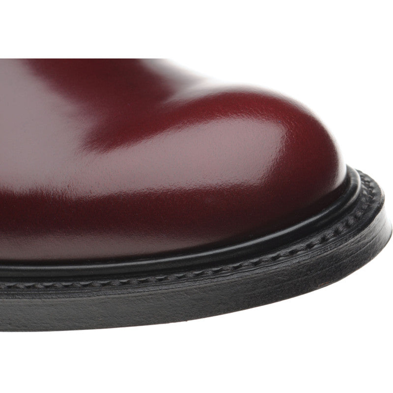 Product image for Herring Slaney mens Derby shoes in burgundy polished