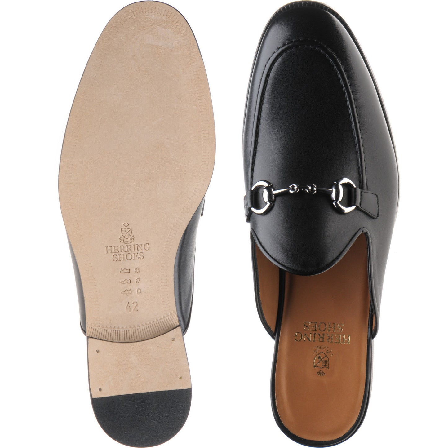 Product image for Herring Snaff II mens loafers in black calf (second)