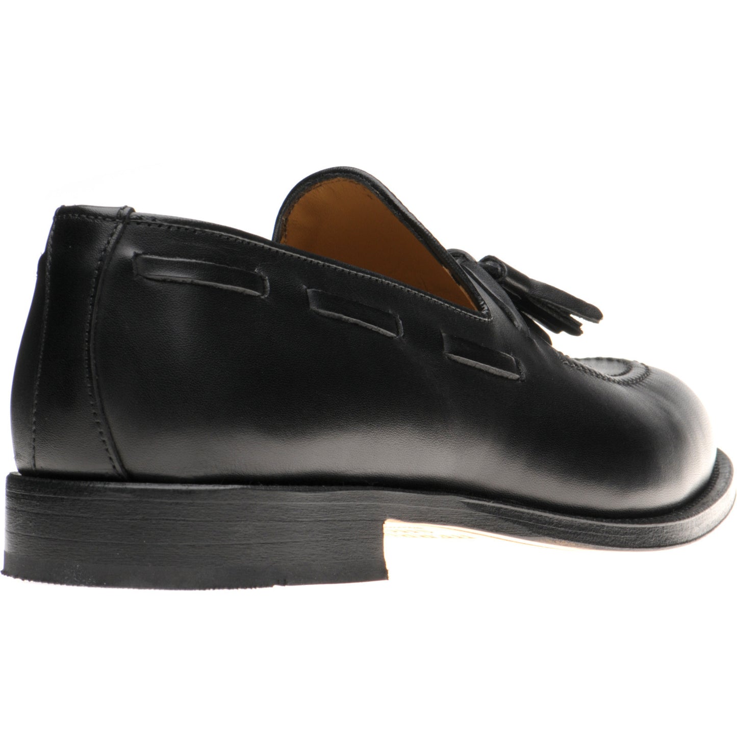 Product image for Herring St Davids mens tasselled loafers in black calf (second)