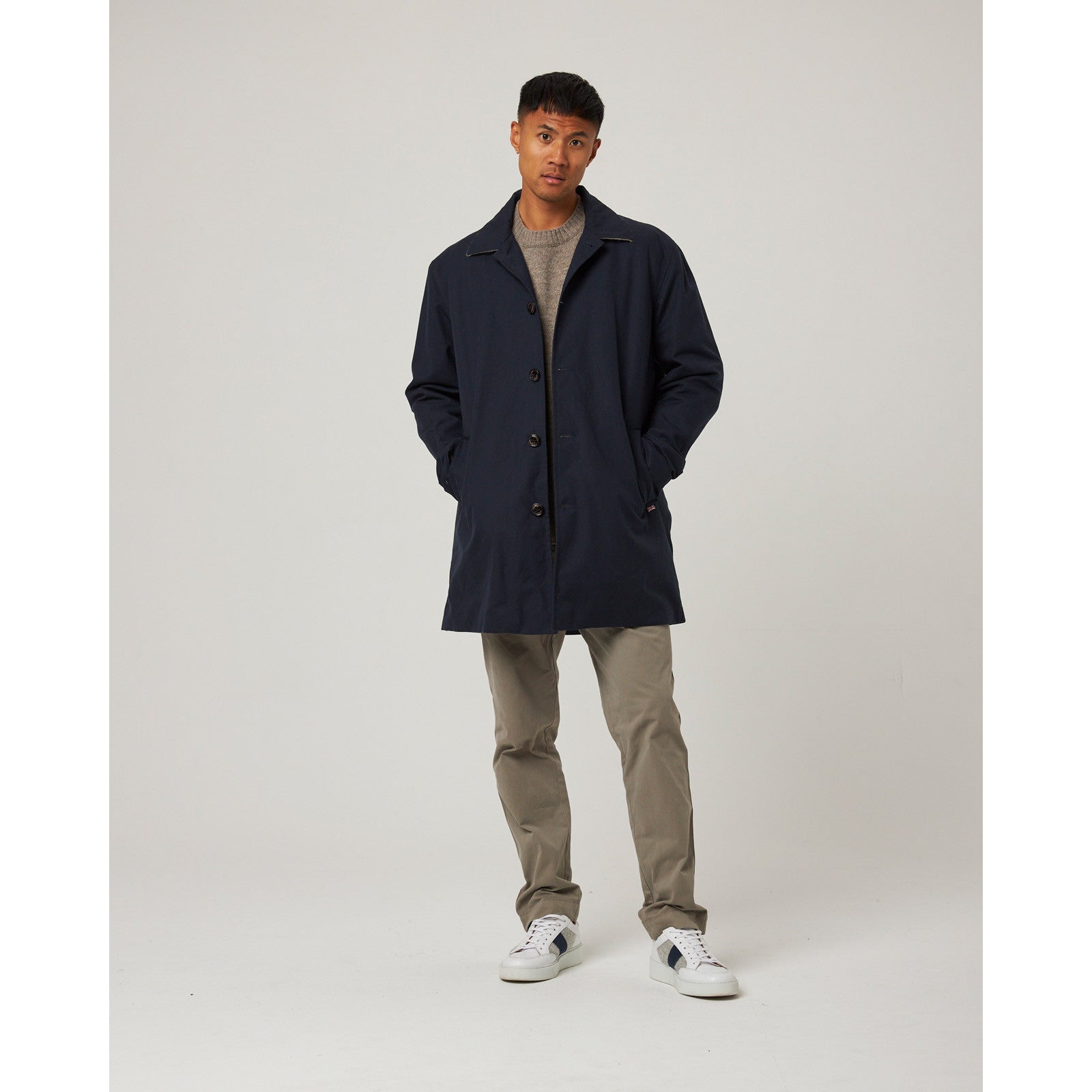 Product image for Herring Street Trench Jacket by Perergrine in navy