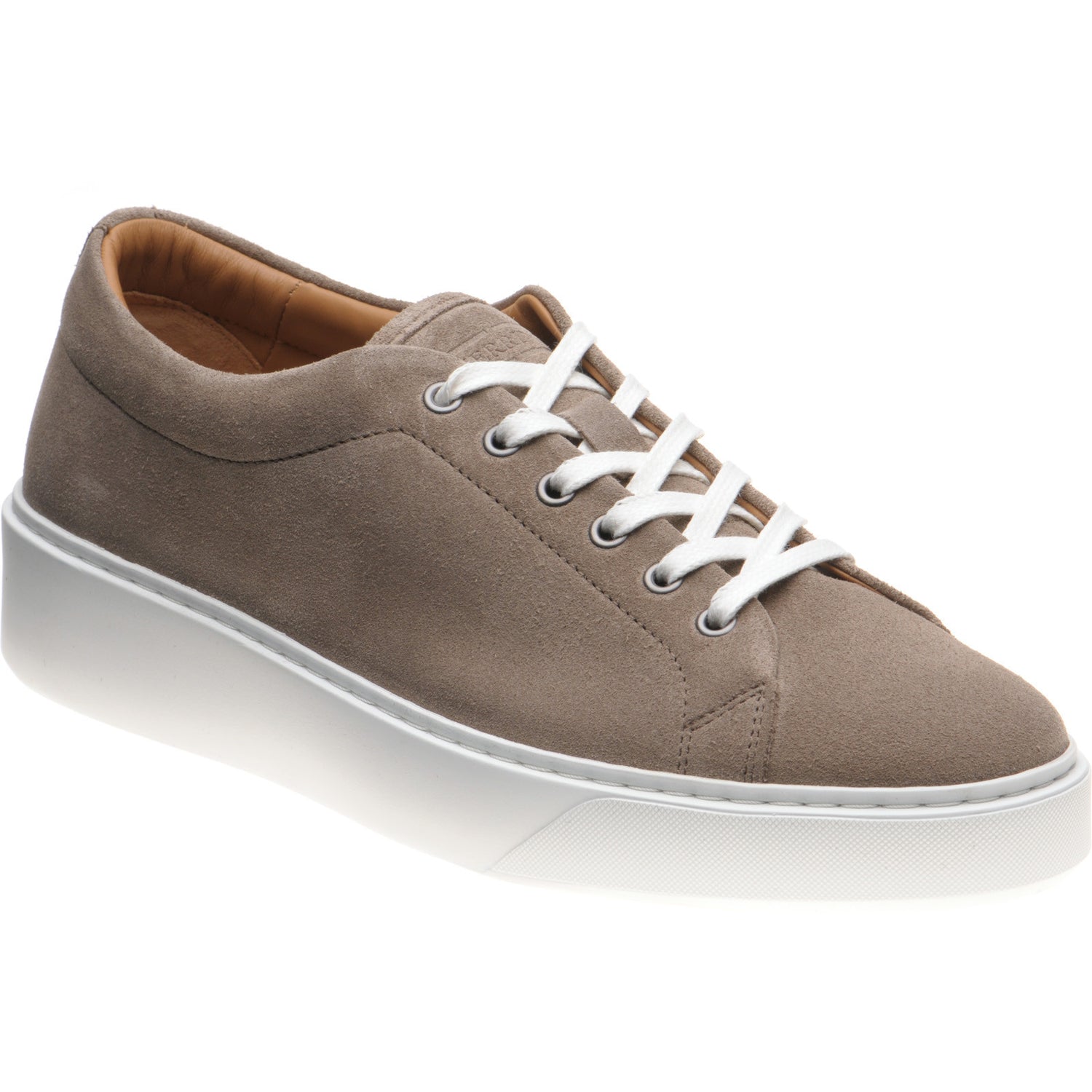 Product image for Herring Strike II Suede mens rubber-soled trainers in mocha suede