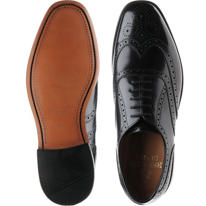 Product image for Herring Surrey II mens brogues in black polished (second)