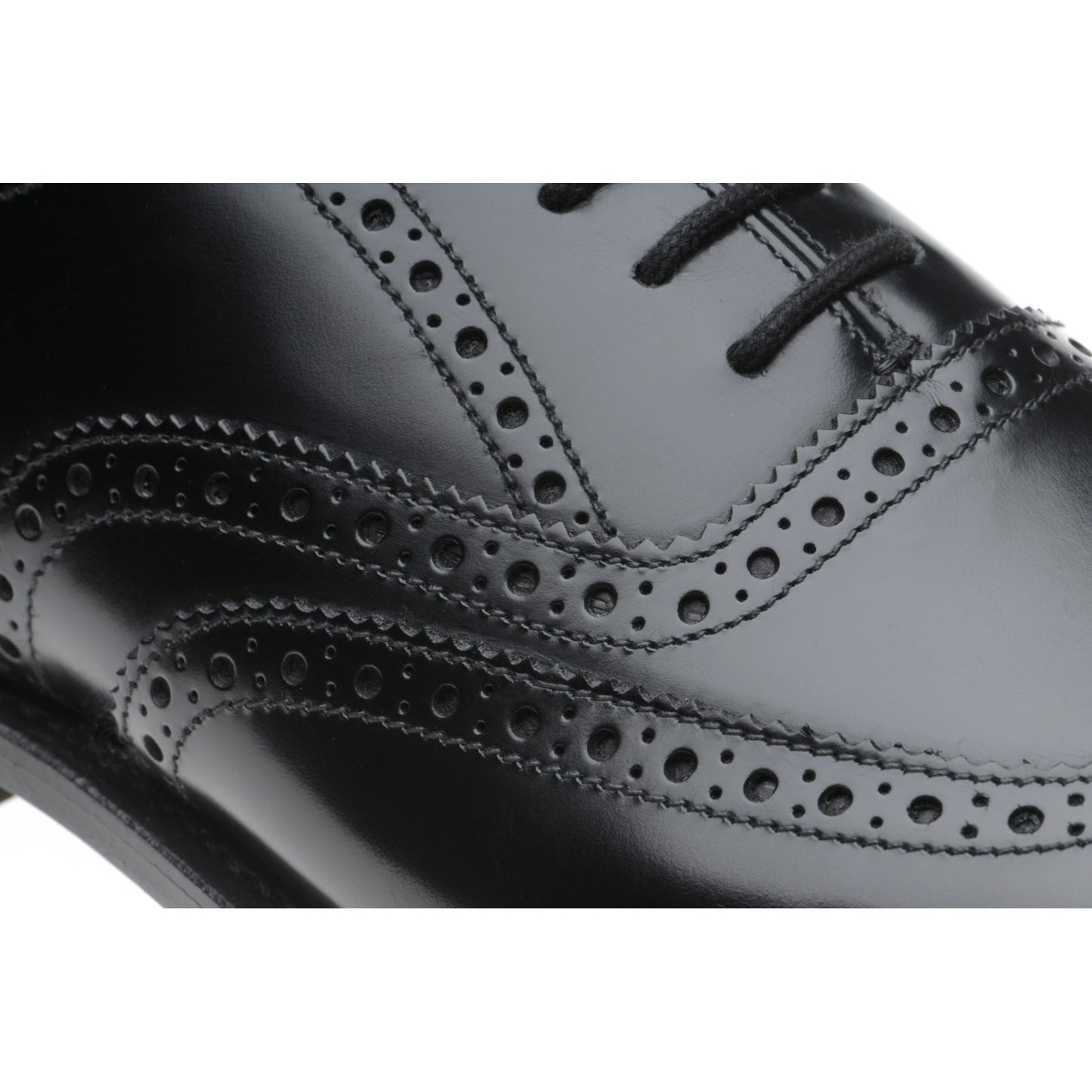 Product image for Herring Surrey II mens brogues in black polished (second)