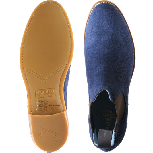 Product image for Herring Tamara ladies rubber-soled Chelsea boots in navy suede