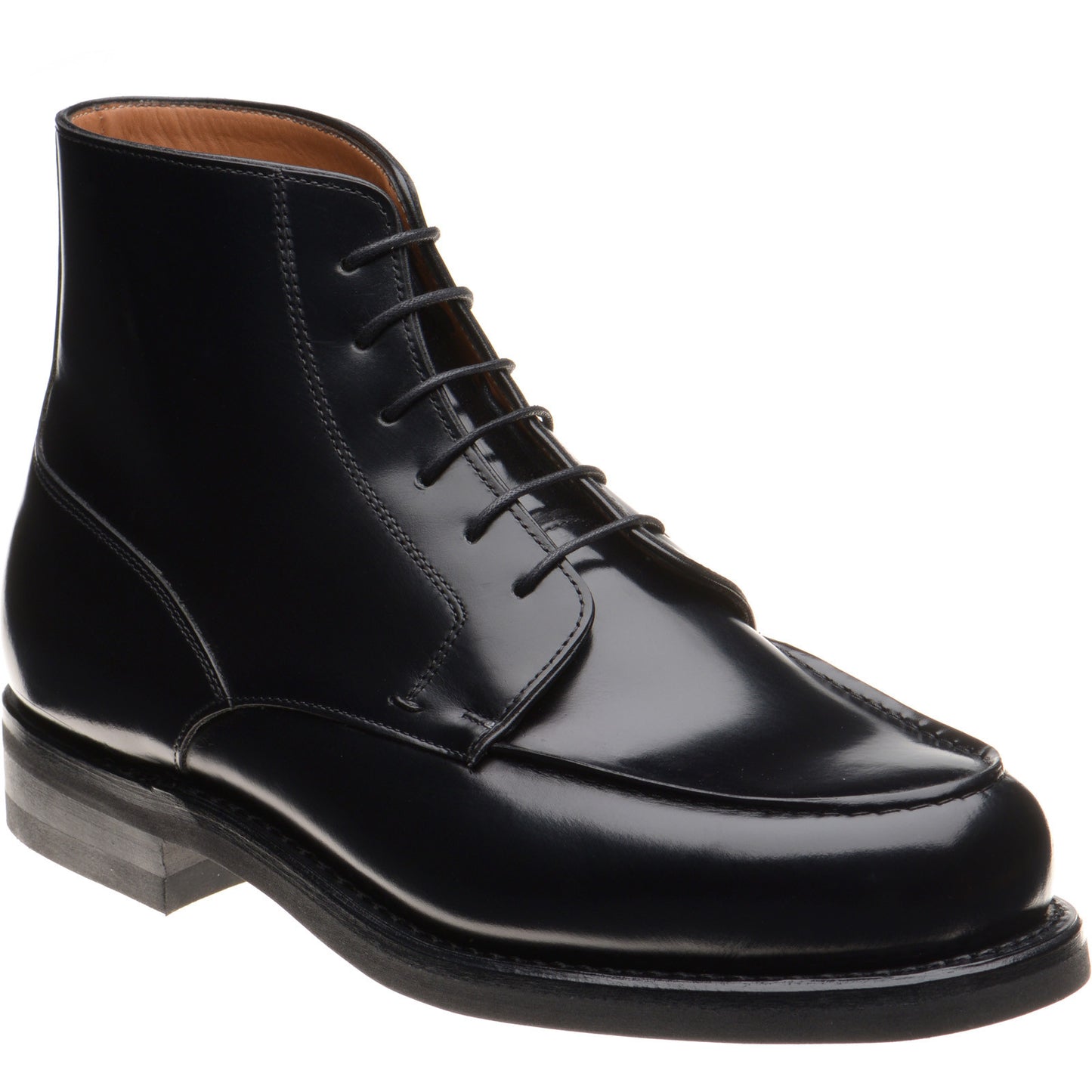 Product image for Herring Toulon mens rubber-soled boots in black polished