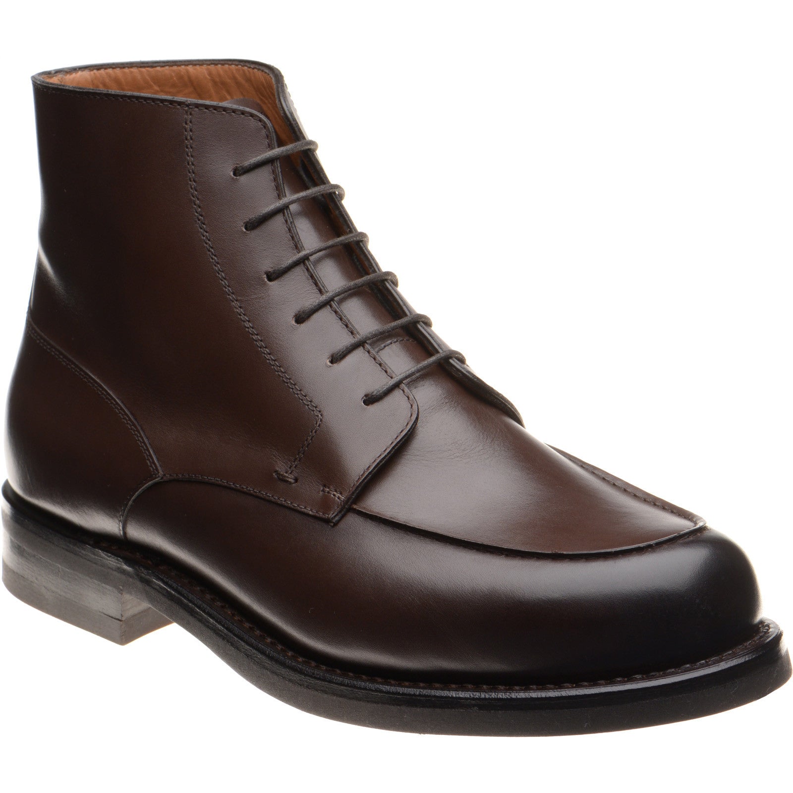 Product image for Herring Toulon mens rubber-soled boots in dark brown calf