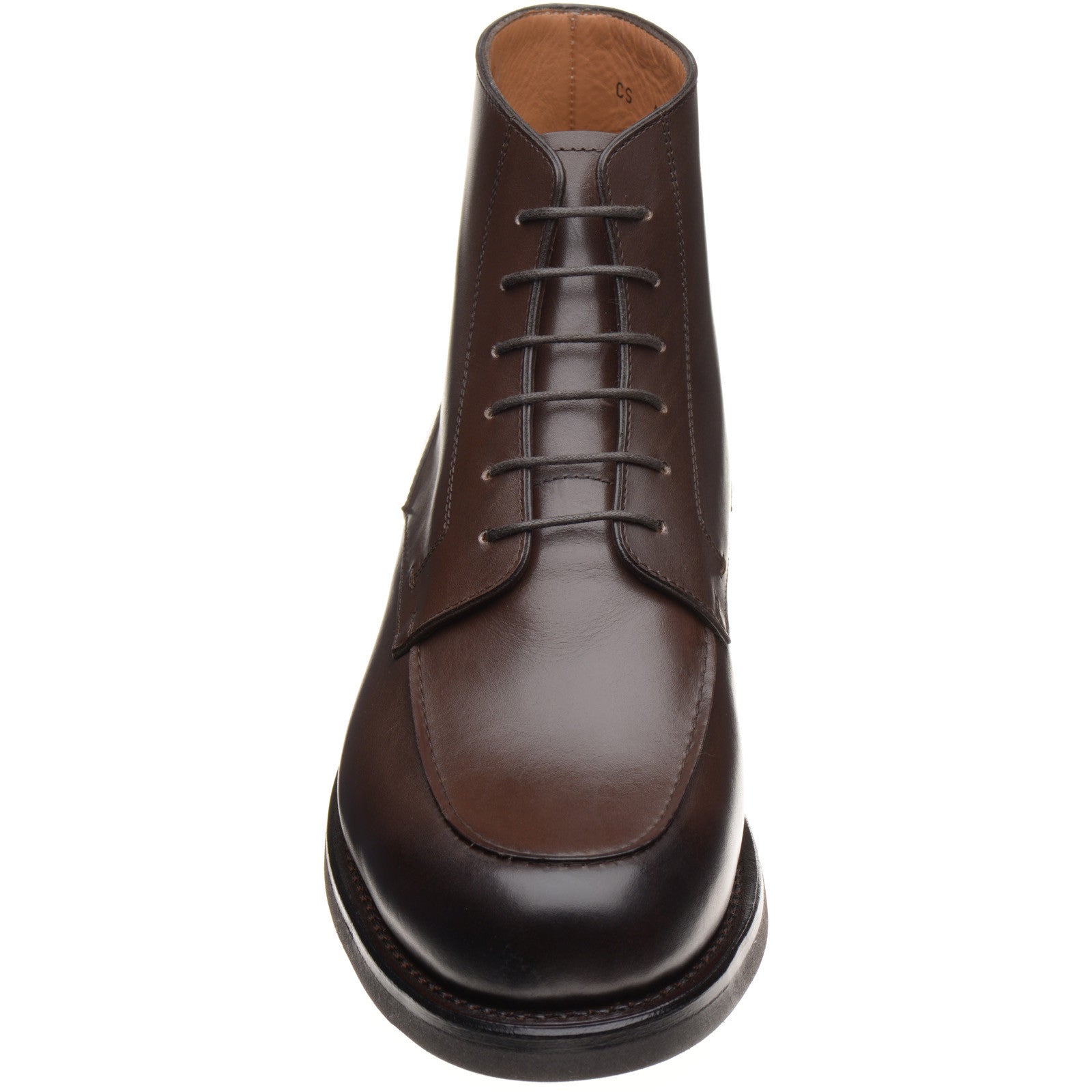 Product image for Herring Toulon mens rubber-soled boots in dark brown calf