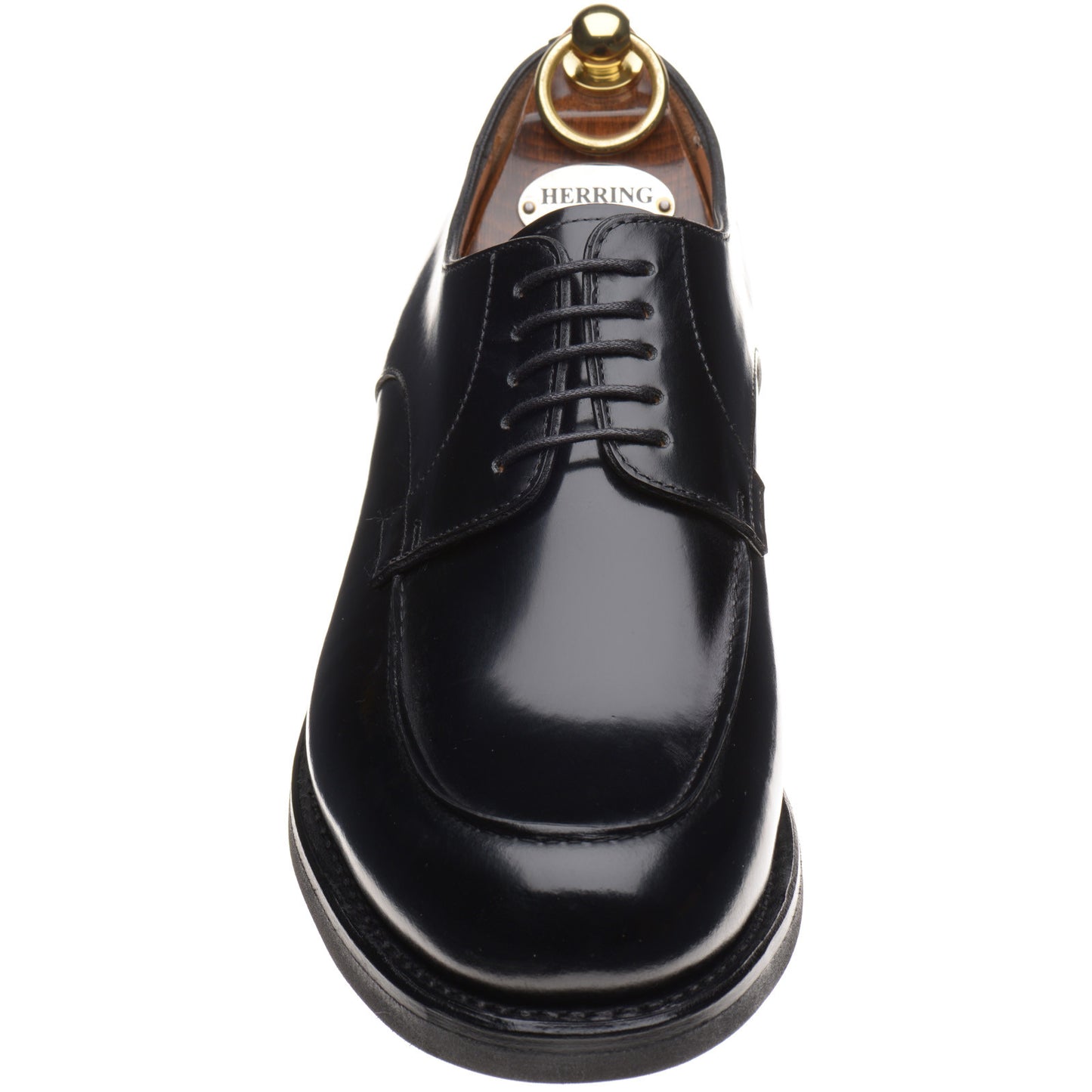 Product image for Herring Tours mens rubber-soled Derby shoes in black polished (second)