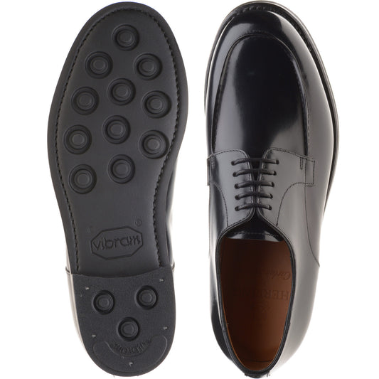 Product image for Herring Tours mens rubber-soled Derby shoes in black polished