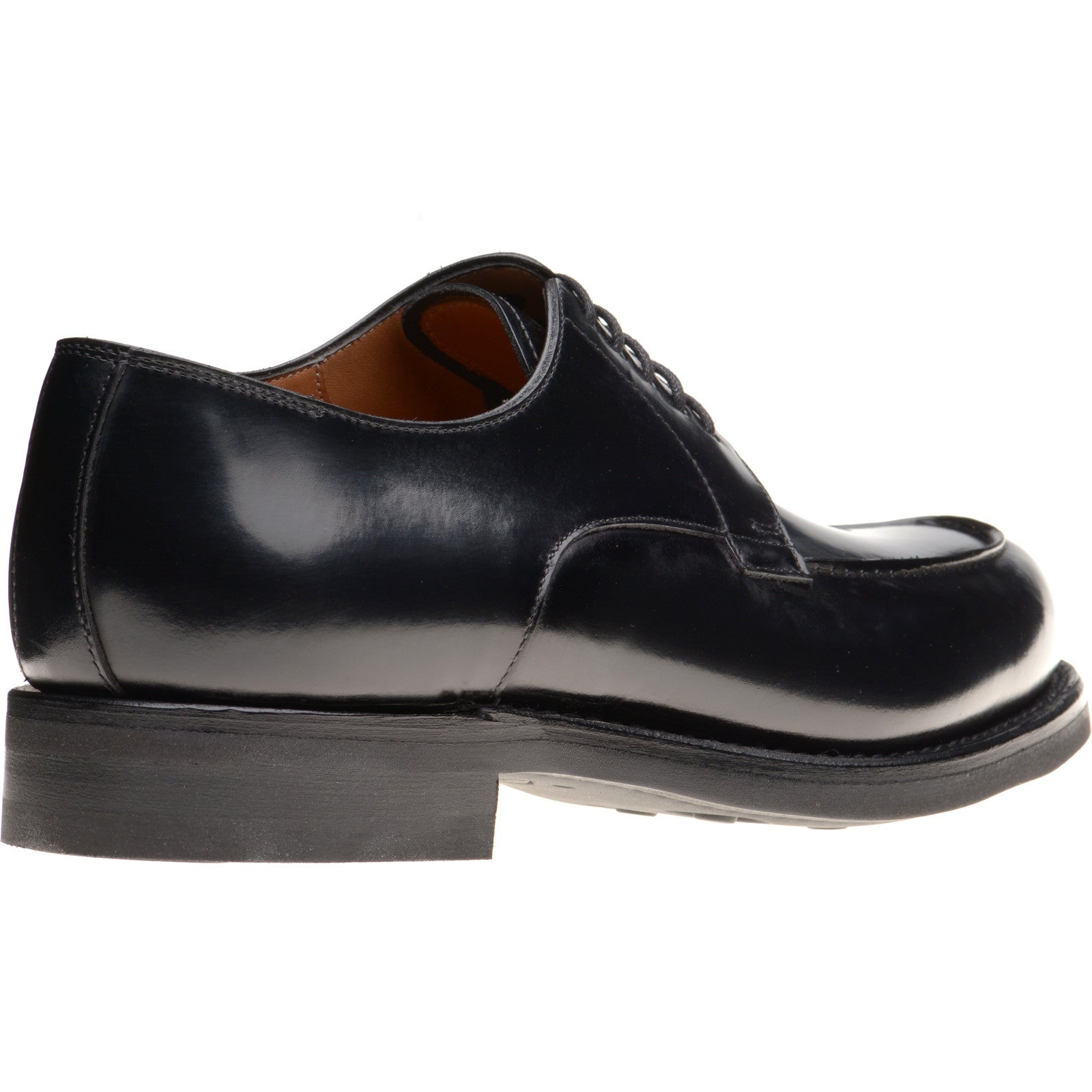 Product image for Herring Tours mens rubber-soled Derby shoes in black polished (second)