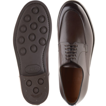 Product image for Herring Tours mens rubber-soled Derby shoes in dark brown calf