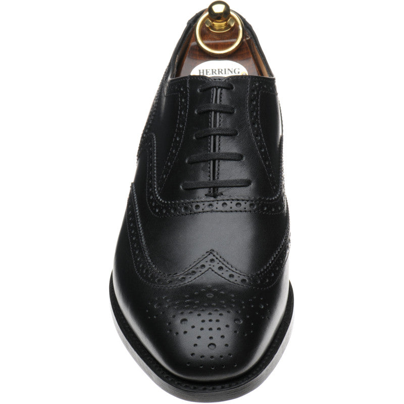Product image for Herring Trent mens brogues in black calf