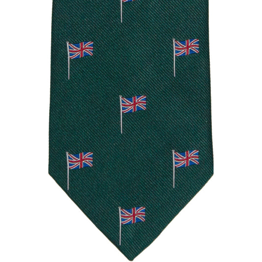 Product image for Herring Union Jack Tie in green