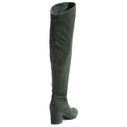 Product image for Herring Varese ladies rubber-soled boots in green suede