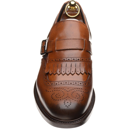 Product image for Herring Vecchio mens hybrid-soled monk shoes in tan calf