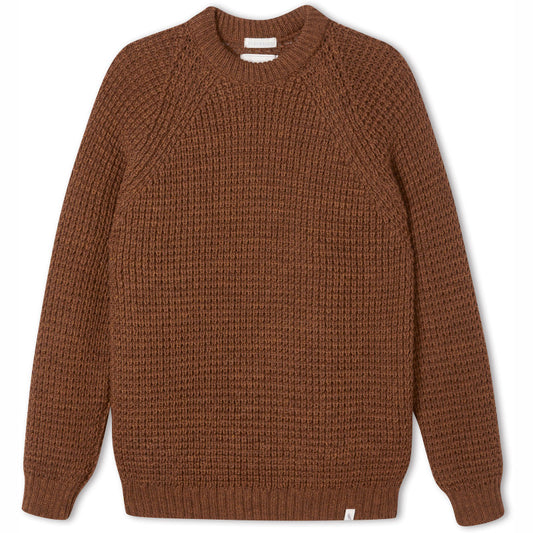 Product image for Herring Waffle Jumper by Peregrine in cinnamon