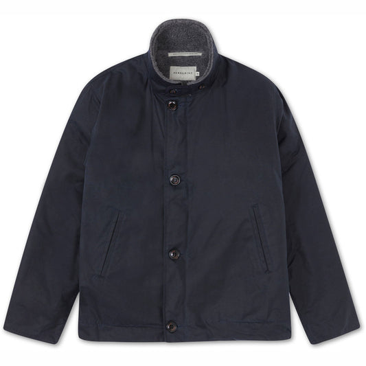 Product image for Herring Warm Lined Teddy Jacket by Peregrine in navy