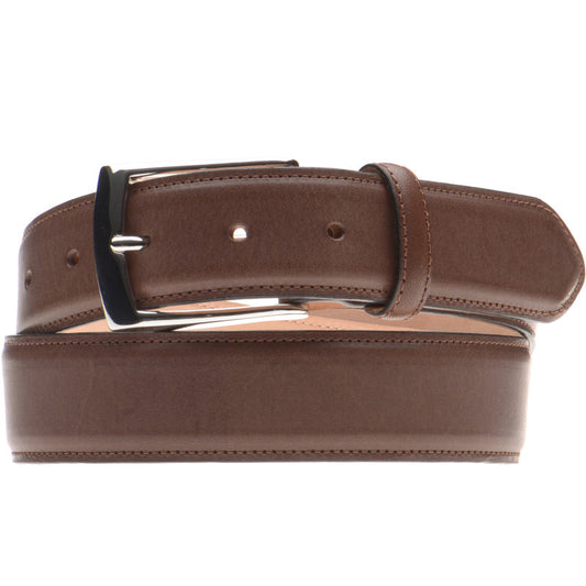 Product image for Herring Westminster Belt in brown calf silver buckle