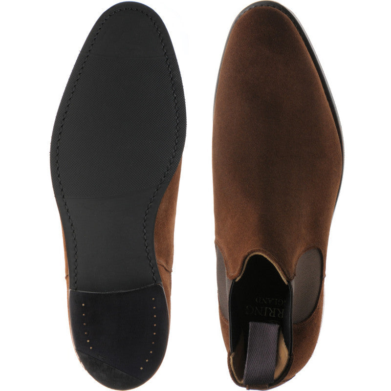 Product image for Herring Wilson Rubber mens rubber-soled Chelsea boots in snuff suede