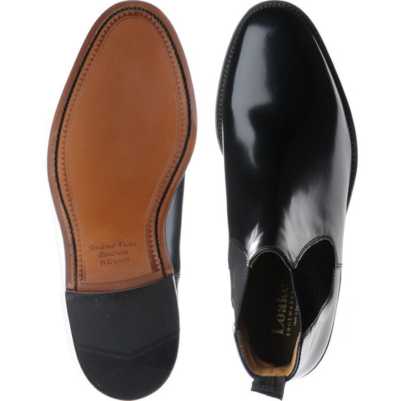 Product image for Loake 290 mens Chelsea boots in black polished (second)