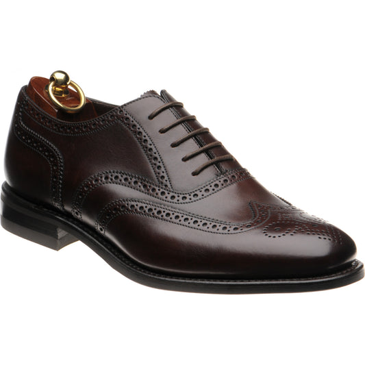 Product image for Loake 6018 mens rubber-soled brogues in dark brown calf (second)