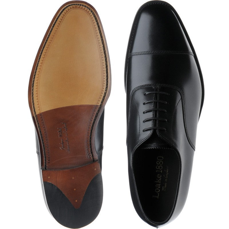 Product image for Loake Aldwych mens Oxfords in black calf (second)