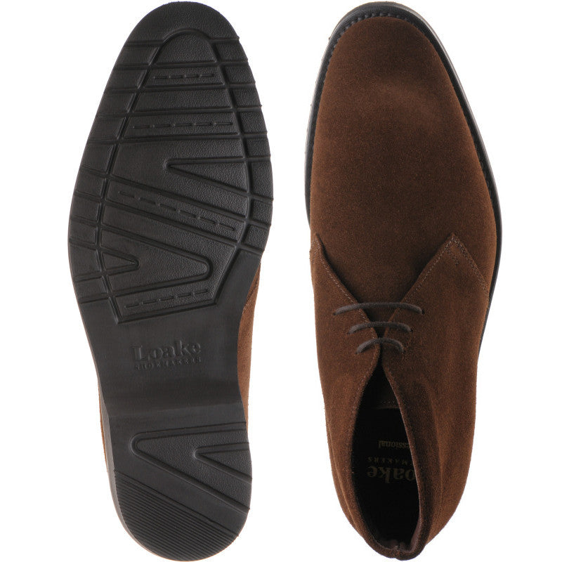 Product image for Loake Altman mens rubber-soled boots in brown suede