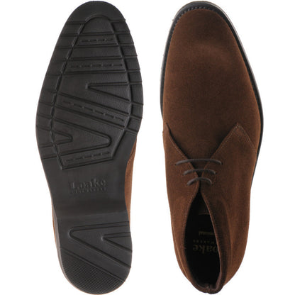 Product image for Loake Altman mens rubber-soled boots in brown suede