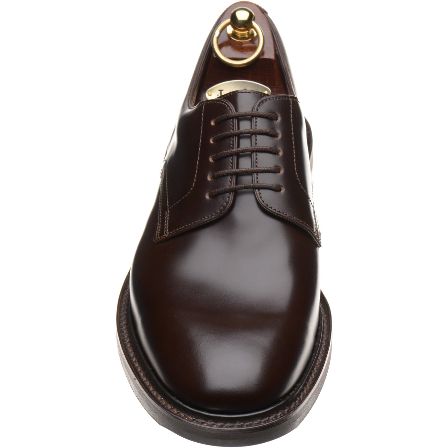 Product image for Loake Barbican mens rubber-soled in espresso polished (second)
