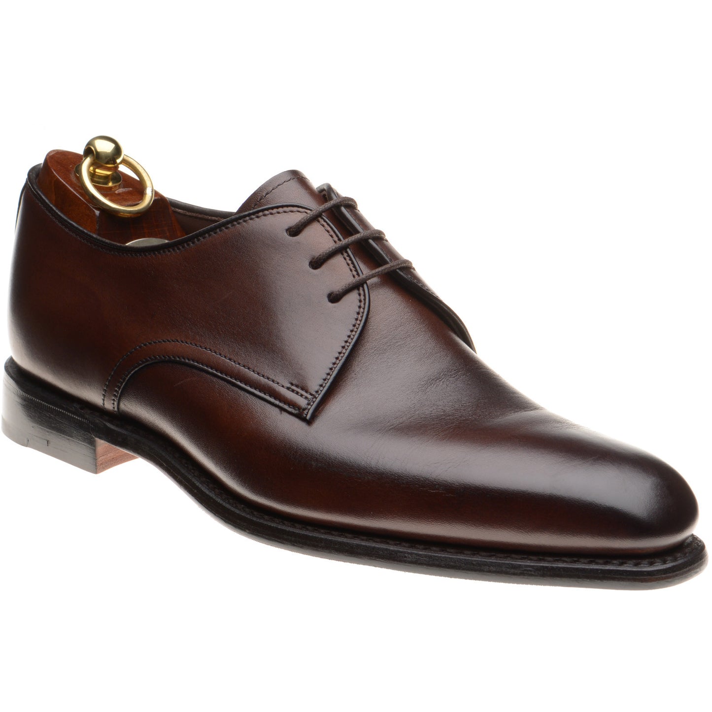 Product image for Loake Capel mens hybrid-soled Derby shoes in dark brown calf (second)