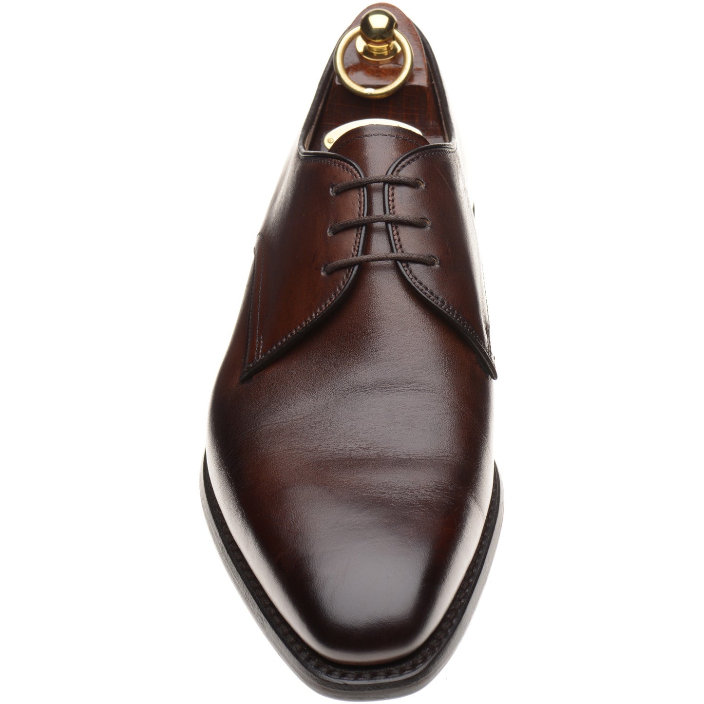 Product image for Loake Capel mens hybrid-soled Derby shoes in dark brown calf (second)