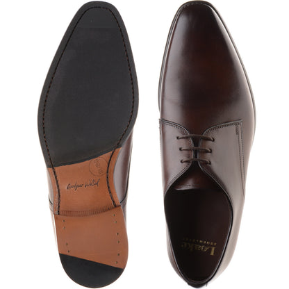 Product image for Loake Capel mens hybrid-soled Derby shoes in dark brown calf (second)