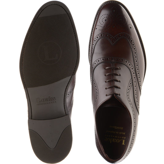 Product image for Loake Castlegate mens rubber-soled brogues in scorched walnut calf (second)