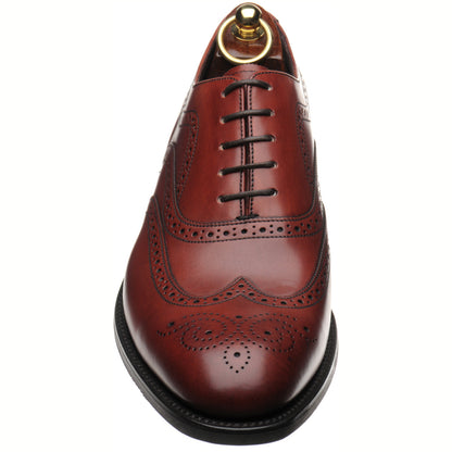Product image for Loake Castlegate mens rubber-soled brogues in seared mahogany calf (second)