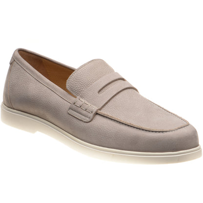 Product image for Loake Como mens rubber-soled loafers in grey nubuck (second)