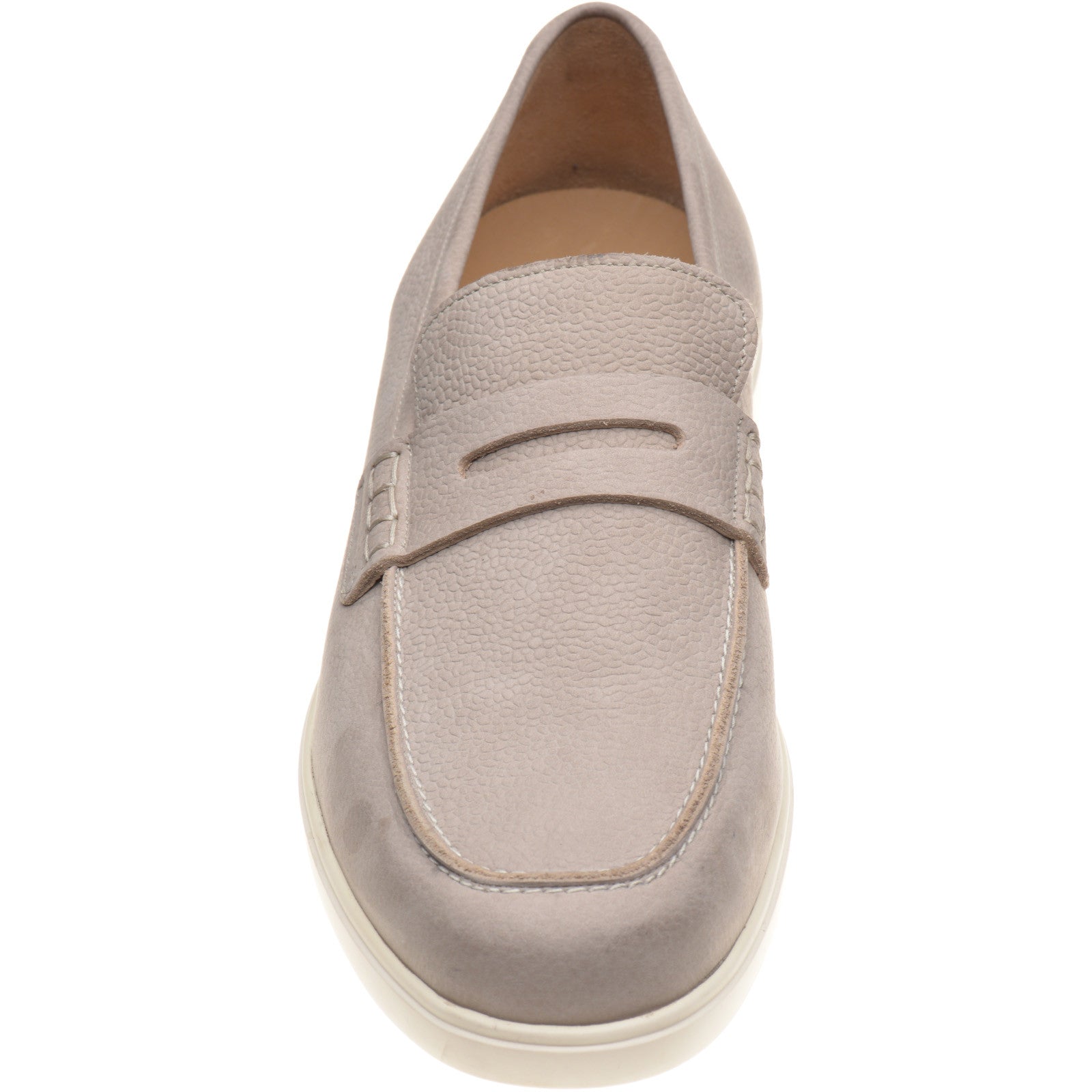 Product image for Loake Como mens rubber-soled loafers in grey nubuck (second)