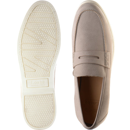 Product image for Loake Como mens rubber-soled loafers in grey nubuck (second)