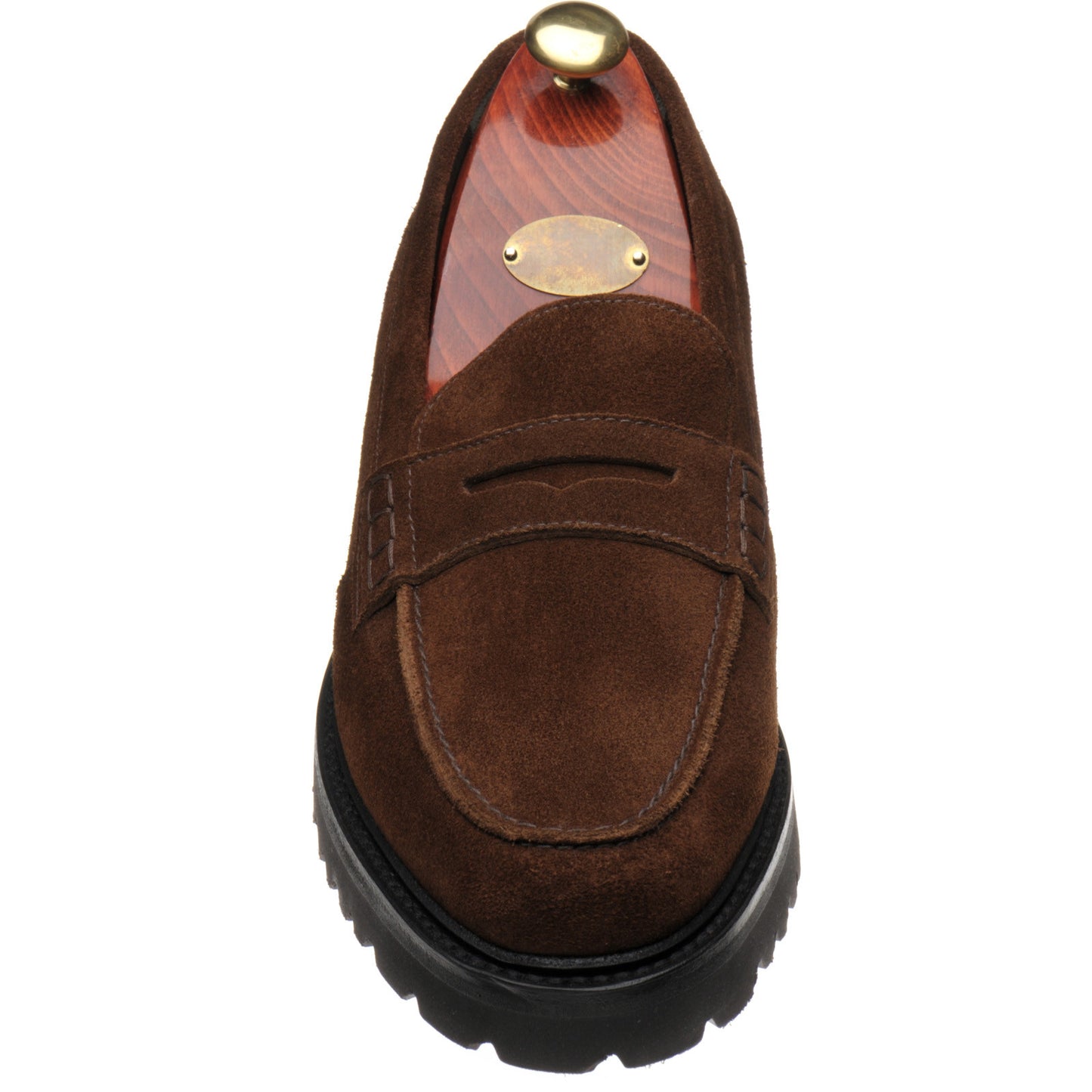 Product image for Loake Crux mens rubber-soled loafers in brown suede (second)
